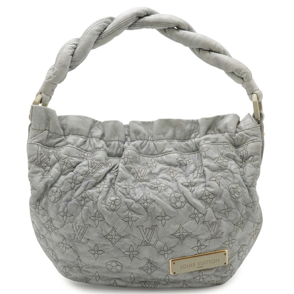 LOUIS VUITTON Monogram Olympe Nimbus Shoulder Bag Lambskin Gray
